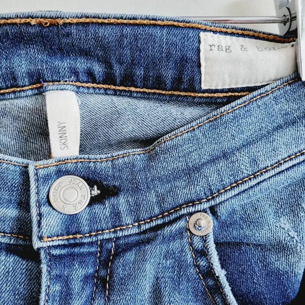Rag & Bone 26 skinny distressed denim jeans